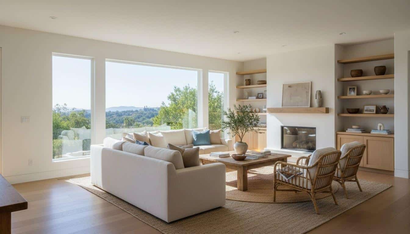 Luxury Montecito CA home backyard with pool and mature trees illustrating high-end home selling market